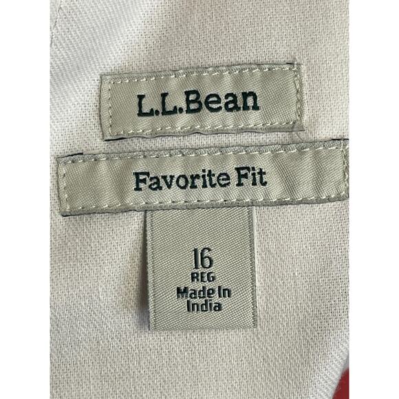 LL Bean Favorite Fit Shorts Womens 16 Coral Orange Stretch Cotton - Picture 7 of 13